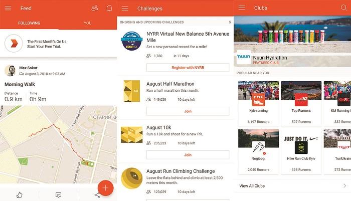 Strava running app